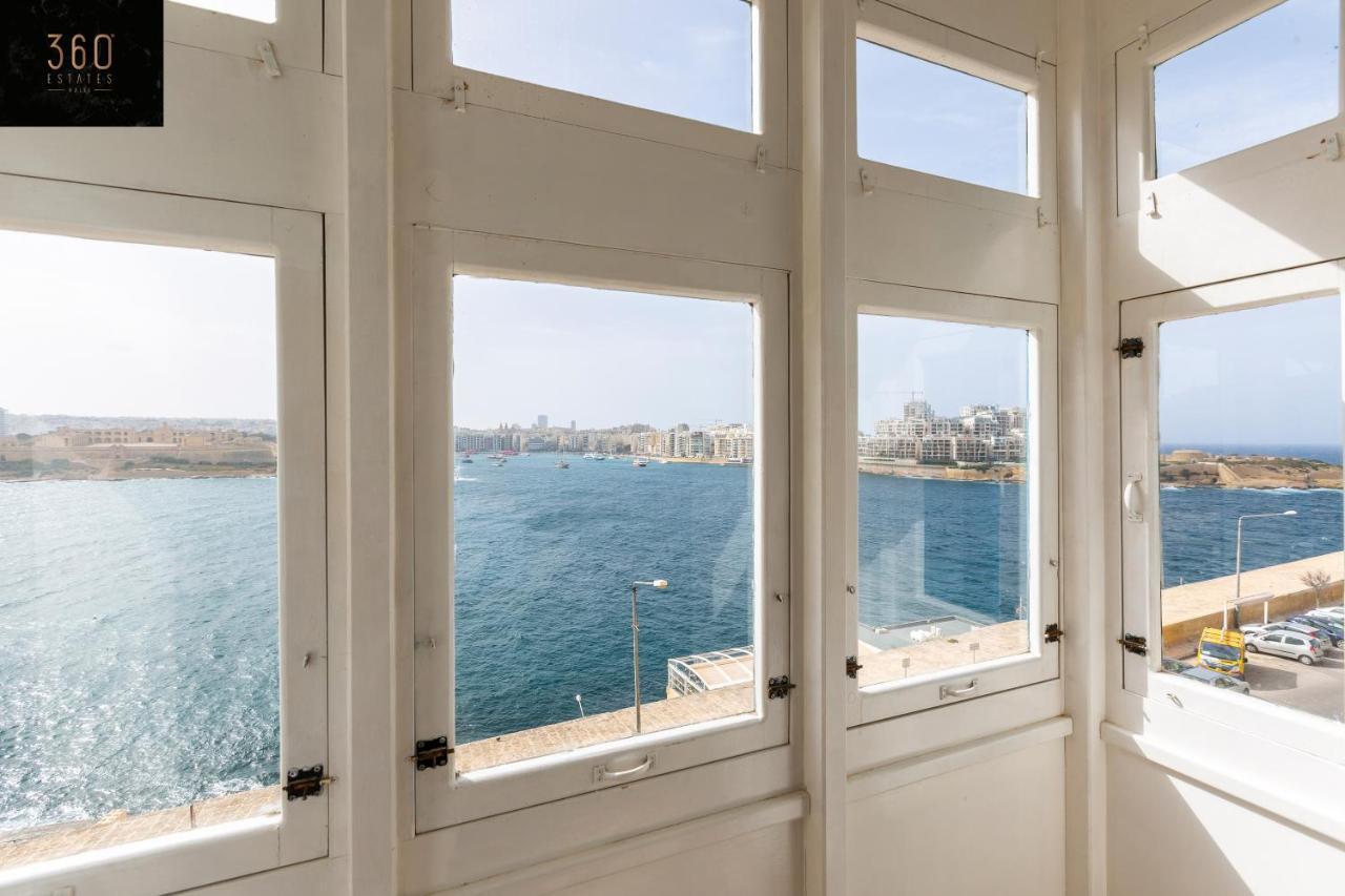 Seafront - Top Location, Top Floor With Wifi & Ac By 360 Estates Valletta Eksteriør billede